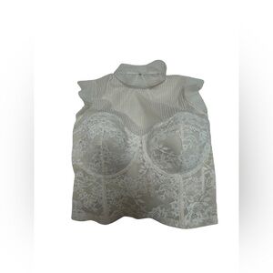 Victoria’s Secret Cream Lace Bustier | Size 36E (DD) | Elegant Bridal